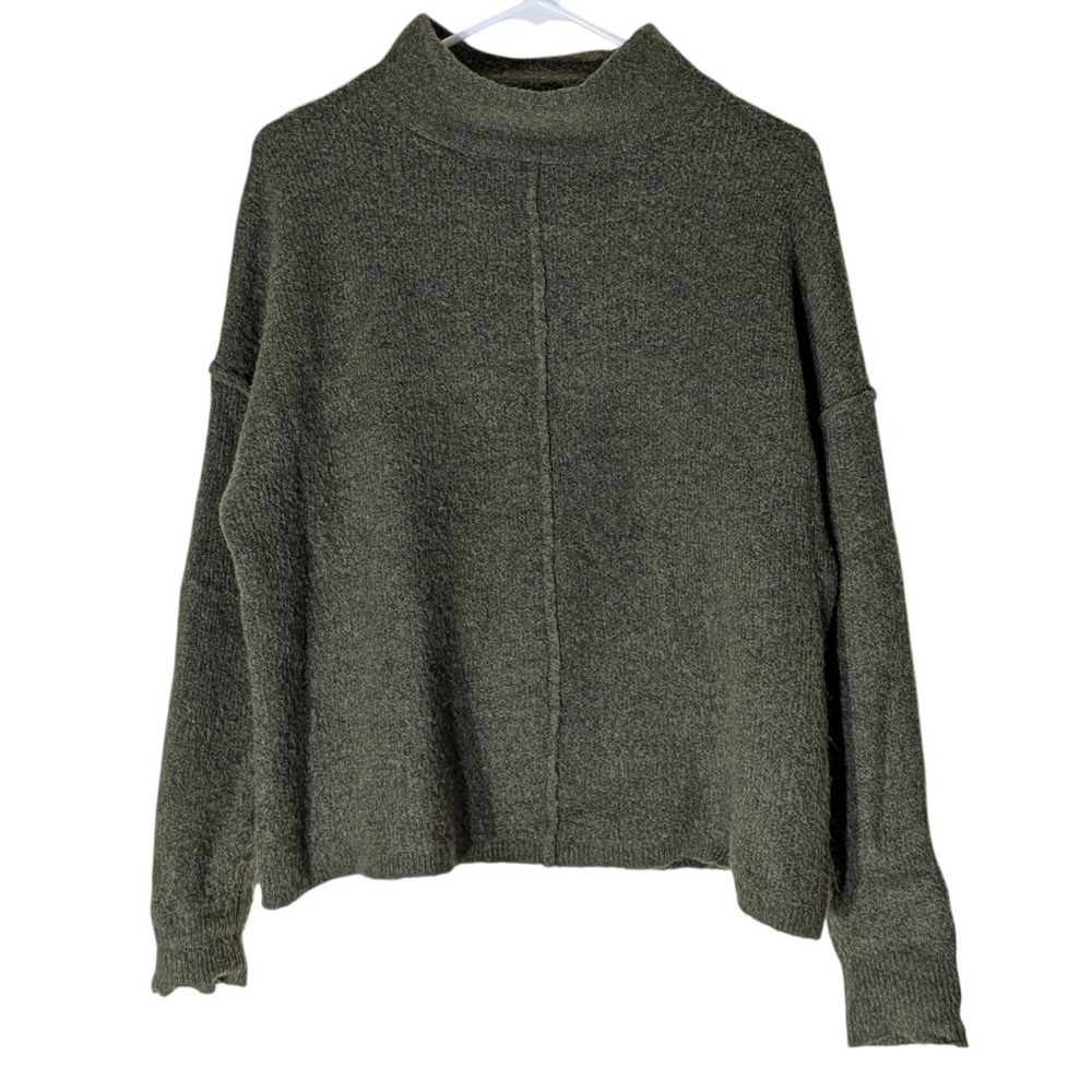 Universal Thread Sweater Mock Turtleneck Olive‎ Green Wool Blend Womens Medium